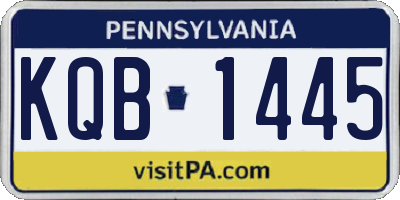 PA license plate KQB1445