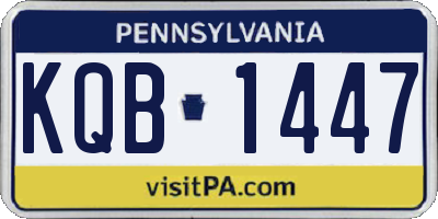 PA license plate KQB1447