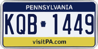 PA license plate KQB1449