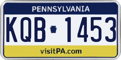 PA license plate KQB1453