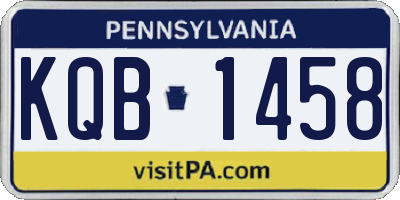 PA license plate KQB1458