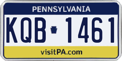 PA license plate KQB1461
