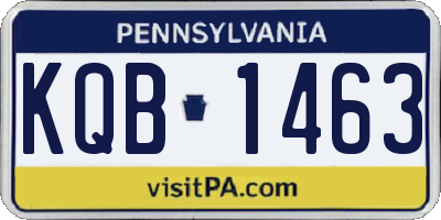 PA license plate KQB1463