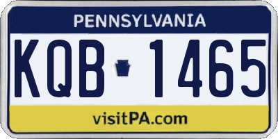 PA license plate KQB1465
