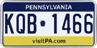 PA license plate KQB1466