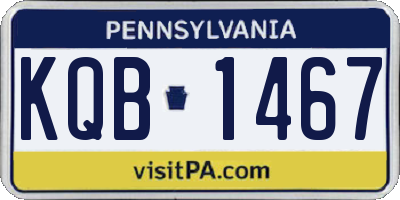 PA license plate KQB1467