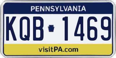 PA license plate KQB1469