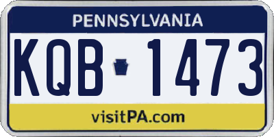 PA license plate KQB1473