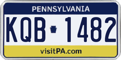 PA license plate KQB1482