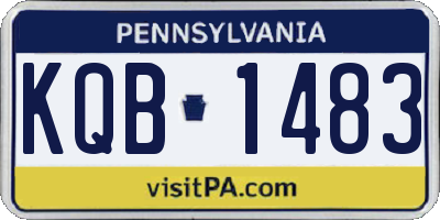 PA license plate KQB1483