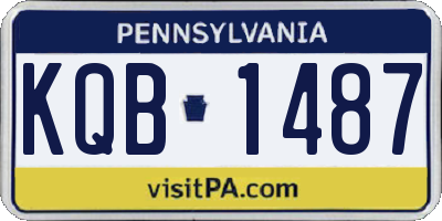 PA license plate KQB1487