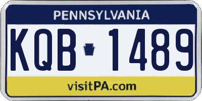 PA license plate KQB1489
