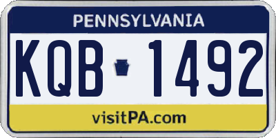 PA license plate KQB1492
