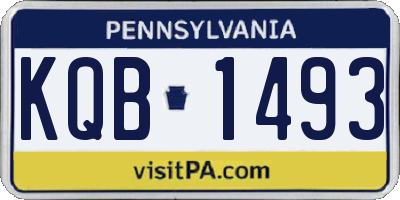 PA license plate KQB1493