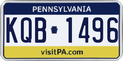 PA license plate KQB1496
