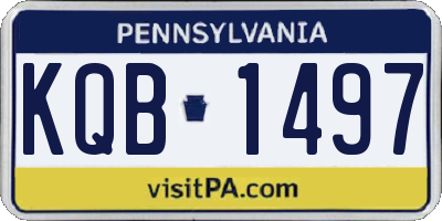 PA license plate KQB1497