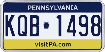 PA license plate KQB1498