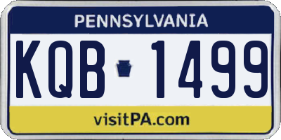 PA license plate KQB1499