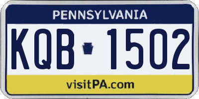 PA license plate KQB1502