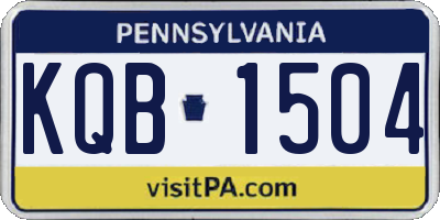 PA license plate KQB1504