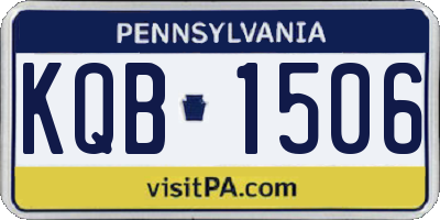 PA license plate KQB1506