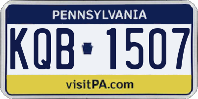 PA license plate KQB1507