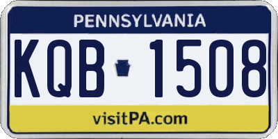 PA license plate KQB1508