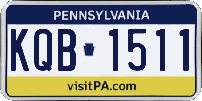 PA license plate KQB1511