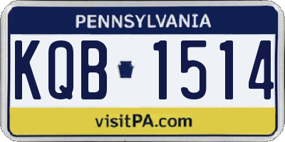 PA license plate KQB1514