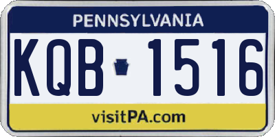 PA license plate KQB1516