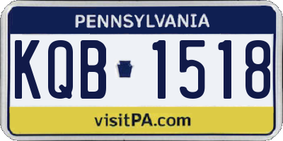 PA license plate KQB1518