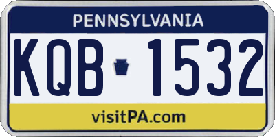 PA license plate KQB1532