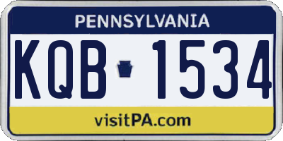PA license plate KQB1534