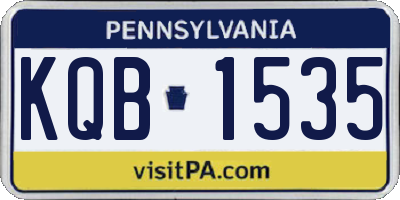 PA license plate KQB1535