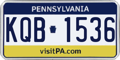 PA license plate KQB1536