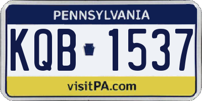 PA license plate KQB1537