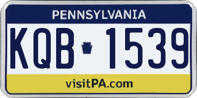 PA license plate KQB1539