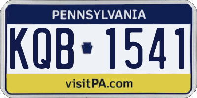 PA license plate KQB1541