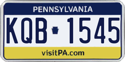 PA license plate KQB1545