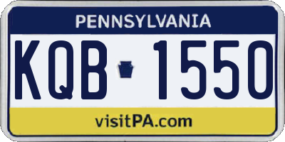 PA license plate KQB1550