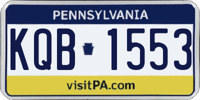PA license plate KQB1553