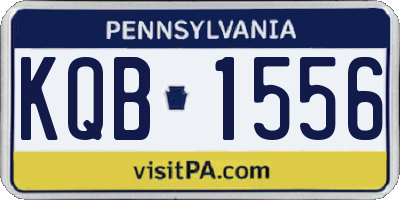 PA license plate KQB1556
