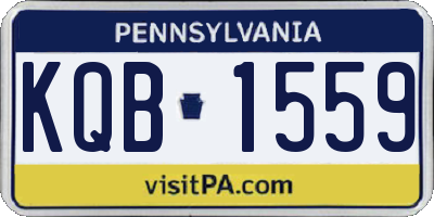 PA license plate KQB1559