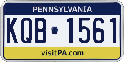 PA license plate KQB1561