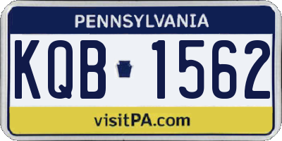 PA license plate KQB1562