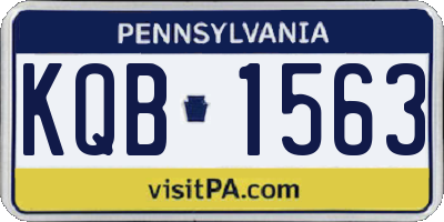 PA license plate KQB1563