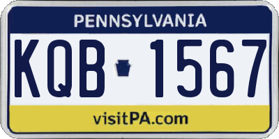 PA license plate KQB1567