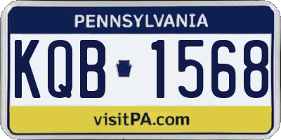 PA license plate KQB1568