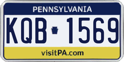 PA license plate KQB1569