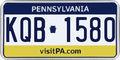 PA license plate KQB1580